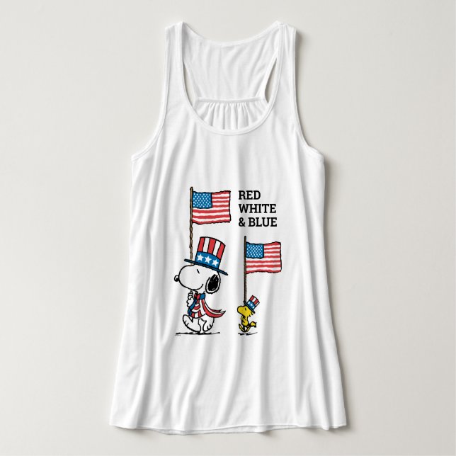 Camiseta Con Tirantes Cacahuetes | Snoopy & Woodstock Uncle Sams (Diseño del anverso)