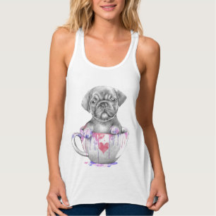 Camiseta Con Tirantes Cachorro De Cachorro En Una Copa