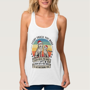 Camiseta Con Tirantes Cada Snack Que Hagas Perro Santa Sombrero Retro At