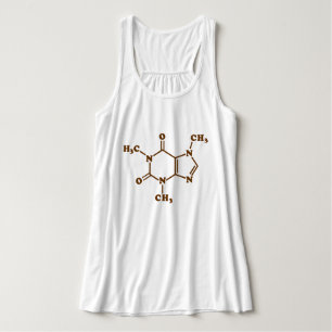 Camiseta Con Tirantes Cafeína Café Fórmula Química Molecular