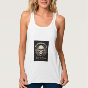Camiseta Con Tirantes Calavera Floral de Halloween Diseño de Coleccionis