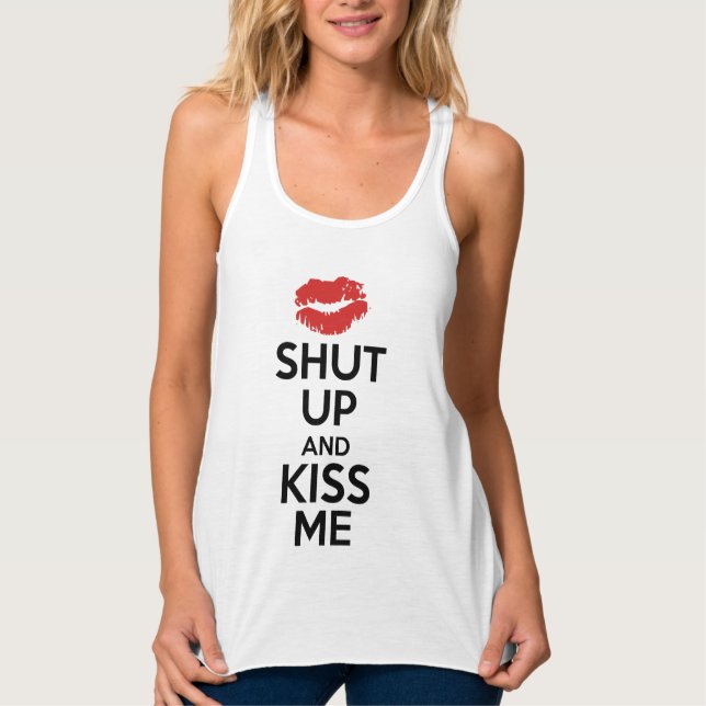 Camiseta Con Tirantes Cállate y béame (Anverso)