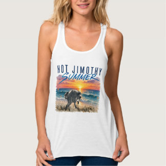 Camiseta Con Tirantes Caluroso verano divertido Jimothy Mapache Playa Vi