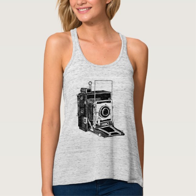 Camiseta Con Tirantes Cámara vintage (Anverso)
