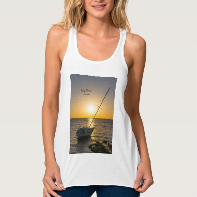 Camiseta Con Tirantes Camión de barco de vela Sunset Shipwrect Golfo Bre (Anverso)
