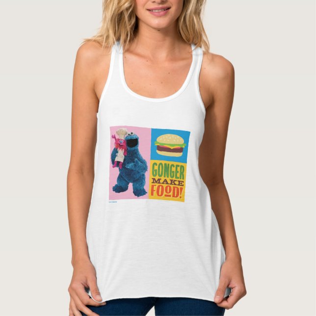 Camiseta Con Tirantes Camión de foodie de Cookie Monster | Gonger Make F (Anverso)