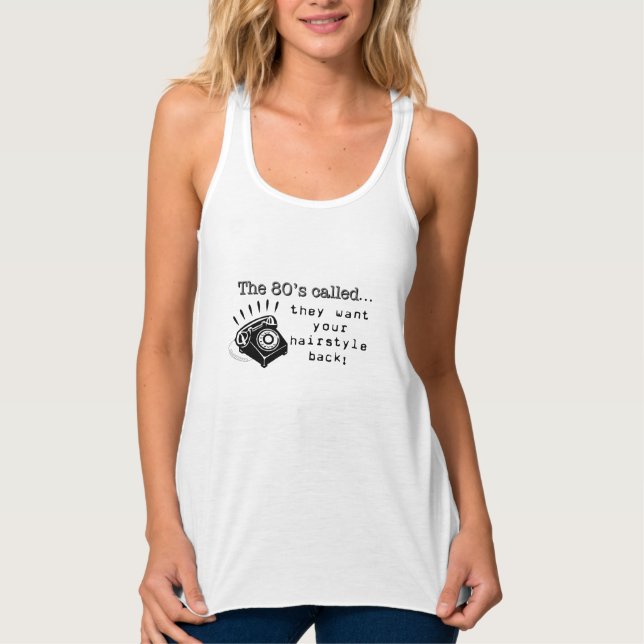 Camiseta Con Tirantes Camisas de peinado de los años 80 (Anverso)