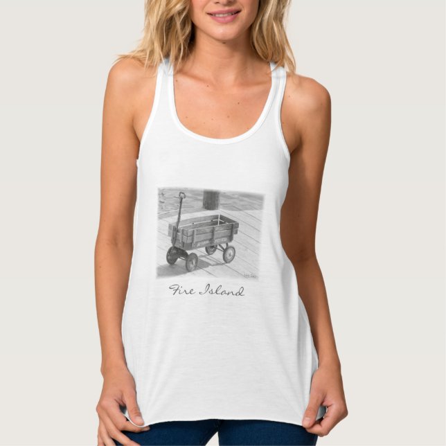 Camiseta Con Tirantes Camiseta sin mangas de tirantes 'Fire Island Wagon (Anverso)