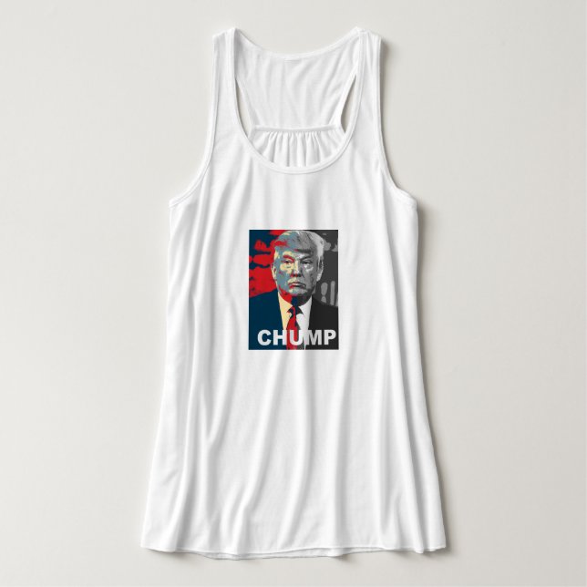 Camiseta Con Tirantes Campaña contra Trump | Tanque muscular de Chump (Diseño del anverso)