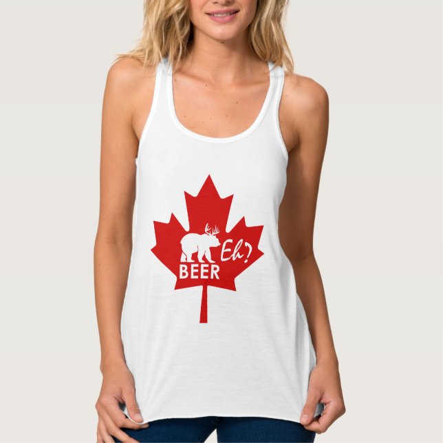 Camiseta Con Tirantes Canada Day Maple Leaf Beer Eh? (Anverso)
