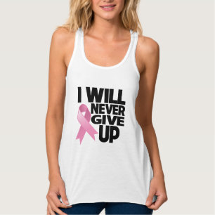 Camiseta Con Tirantes Cáncer de pecho que nunca daré para arriba