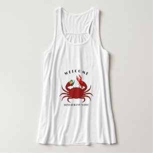 Camiseta Con Tirantes cangrejo de cangrejo clavícula mariscos de bienven