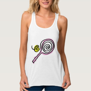 Camiseta Con Tirantes Cañones de tanques de tenis para mujeres y chicas