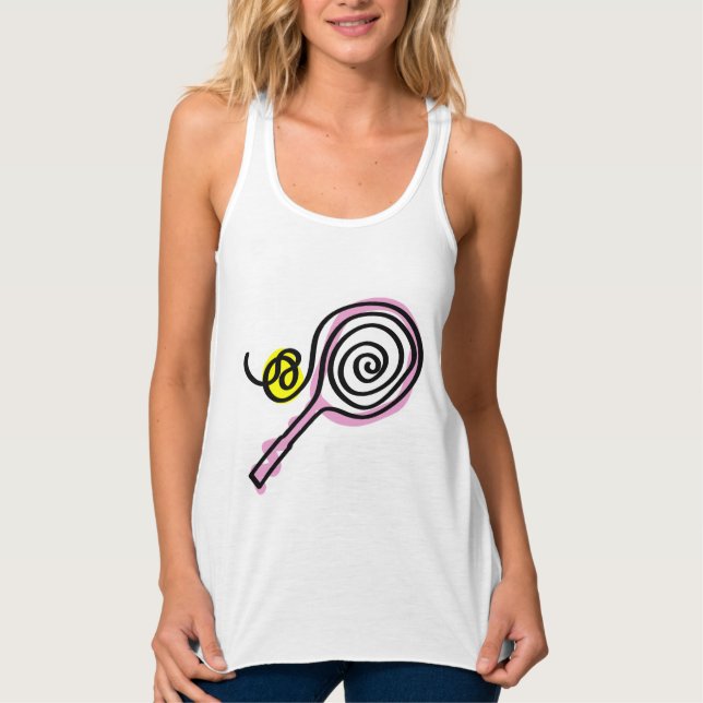 Camiseta Con Tirantes Cañones de tanques de tenis para mujeres y chicas (Anverso)