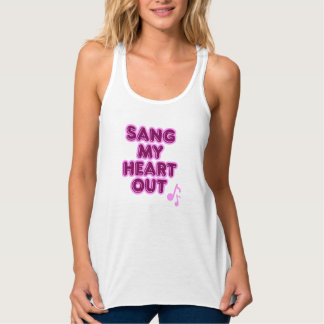 Camiseta Con Tirantes Canté con todo mi corazón en blanco