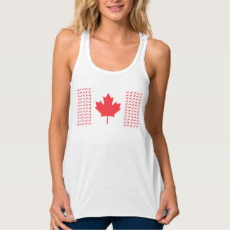Camiseta Con Tirantes Canto de bandera canadiense Vizsla para mujeres
