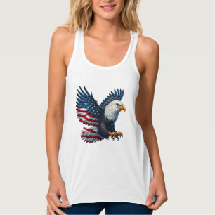 Camiseta Con Tirantes Canto de Racerback para Mujeres Patrióticas