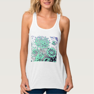 Camiseta Con Tirantes Capri de cintura alta MEDIO Seafoam Purple Paisley