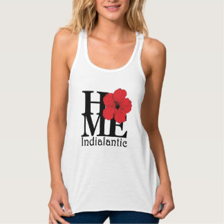 Camiseta Con Tirantes CASA Tank T Indialántico Rojo Hibiscus (Impresión 