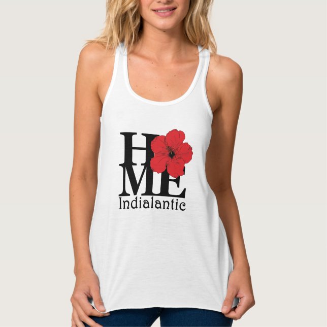 Camiseta Con Tirantes CASA Tank T Indialántico Rojo Hibiscus (Impresión  (Anverso)