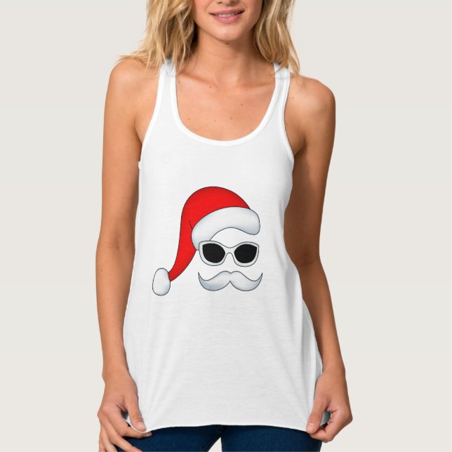 Camiseta Con Tirantes Casilla del Tank Básico de Santa Mujeres (Anverso)