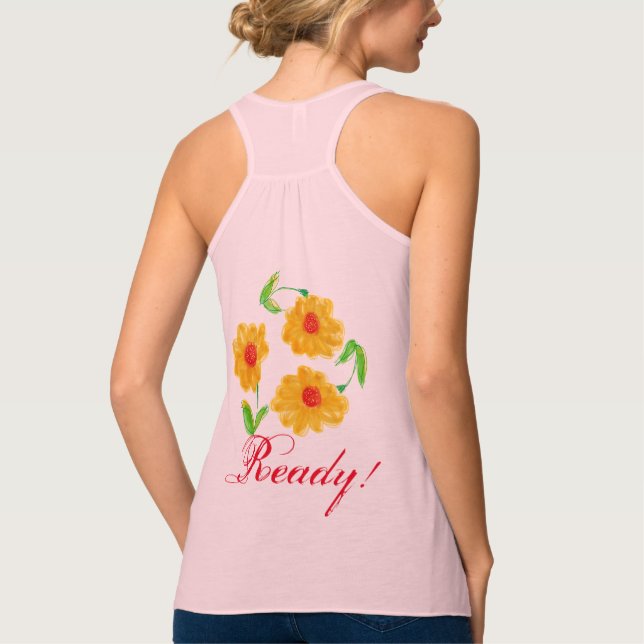 Camiseta Con Tirantes Casilla del tanque flotante y sin mangas (Reverso)