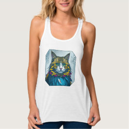 Camiseta Con Tirantes Cat That Ate The Canary Feathers | Wearable Art