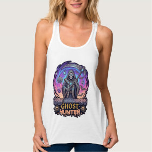 Camiseta Con Tirantes Cazador de fantasmas Segador Esqueleto Guadaña Fla