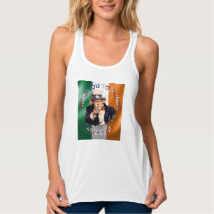 Camiseta Con Tirantes Celebración irlandesa americana del tío Sam
