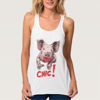 Camiseta Con Tirantes Cerdo elegante - mujeres