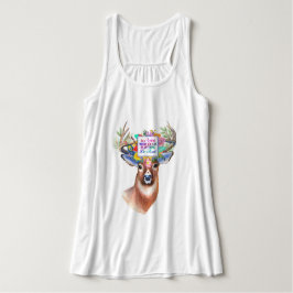 Camiseta Con Tirantes Cerveza floral Inspiradora y colorida