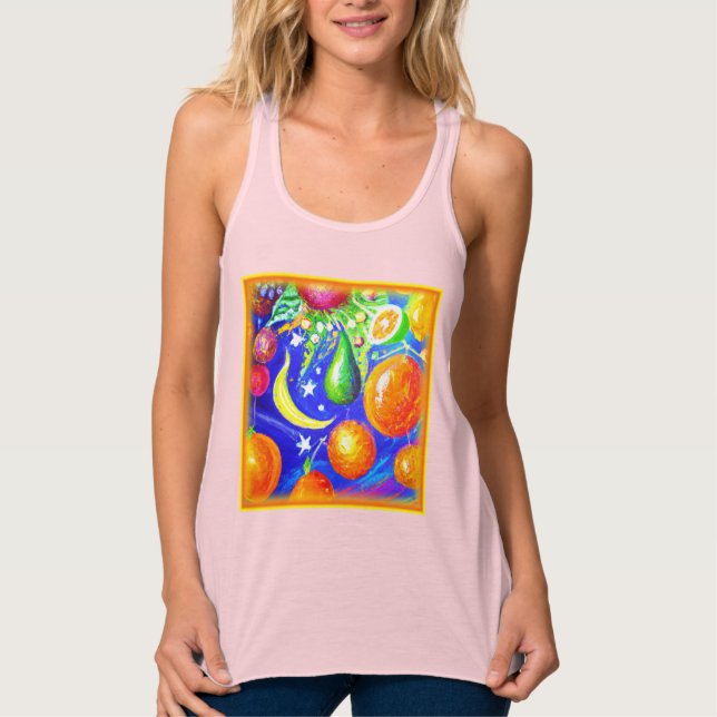 Camiseta Con Tirantes Cesta De Fruta Estelar. ¡Hazte con una en Zazzle (Anverso)