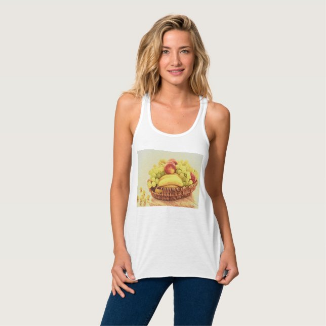 Camiseta Con Tirantes "Cesta de Frutos" Foto Cute. ¡Hazte con una en Zaz (Anverso completo)