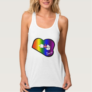 Camiseta Con Tirantes Chaleco BRITÁNICO de los labios de Sharnia (labio