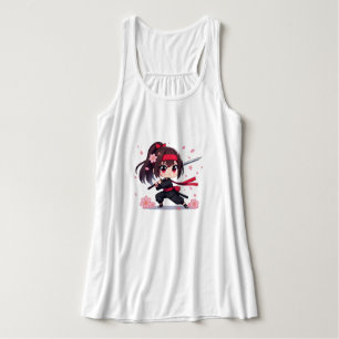 Camiseta Con Tirantes Chica de la floración guerrera de ninja