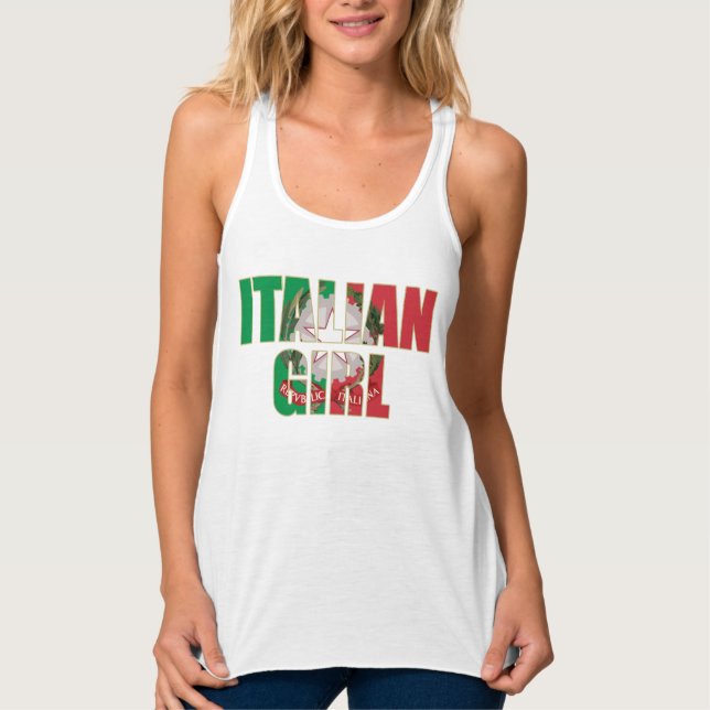 Camiseta Con Tirantes Chica italiano lindo (Anverso)