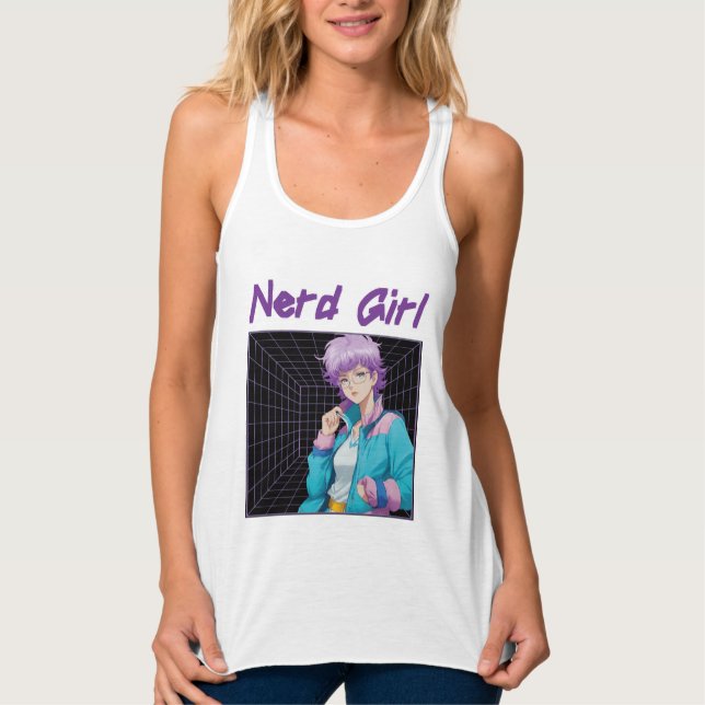 Camiseta Con Tirantes Chica nerd (Anverso)
