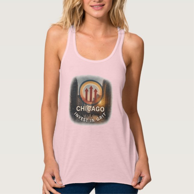 Camiseta Con Tirantes Chicago Tank | Ropa reforzada de flores (Anverso)