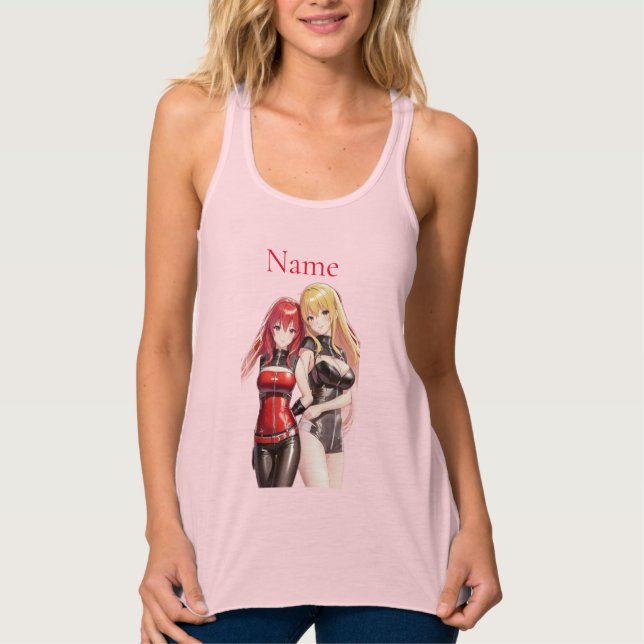 Camiseta Con Tirantes Chicas Cuadros Anime Thunder_Cove (Anverso)
