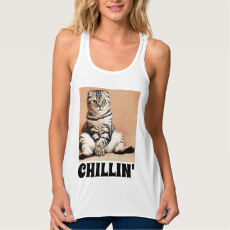 CAMISETA CON TIRANTES CHILLIN' FUNNY CAT T-SHIRS