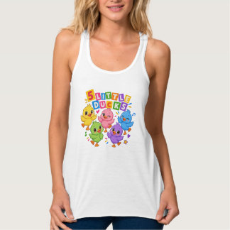 Camiseta Con Tirantes Cinco patitos bailando coloridos