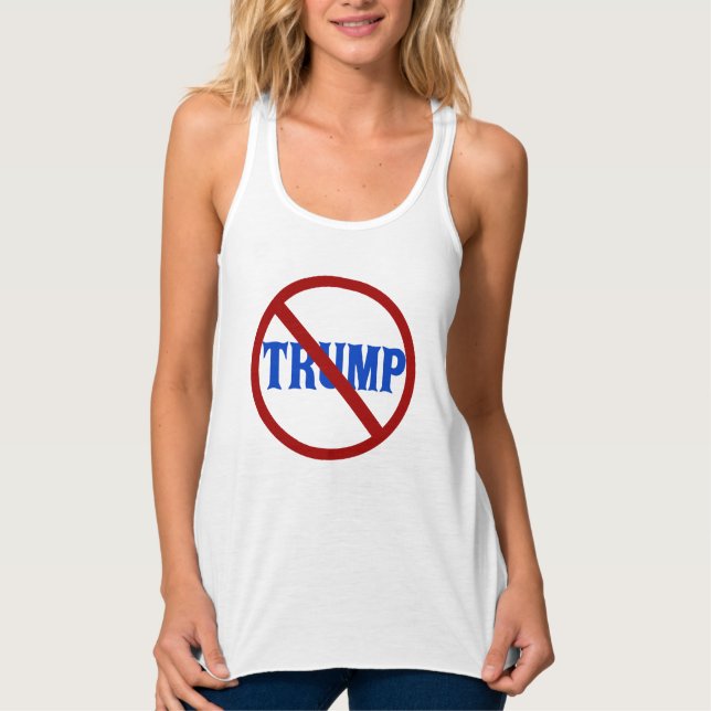 Camiseta Con Tirantes Círculo rojo anti Trump (Anverso)