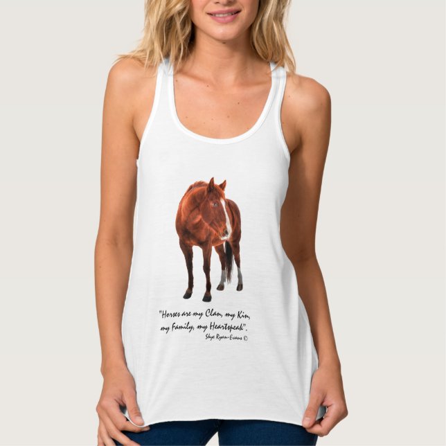 Camiseta Con Tirantes Cita de "Caballo de Sorrel" y "Caballos son mi cla (Anverso)