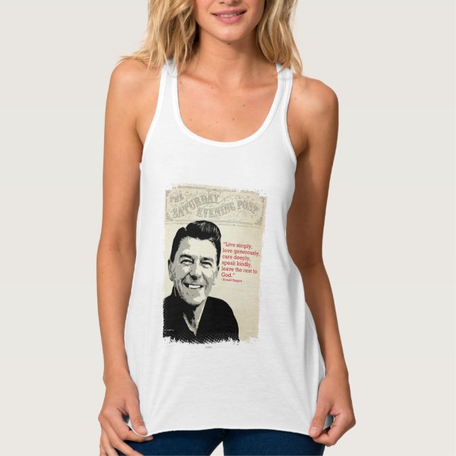 Camiseta Con Tirantes Cita de Ronald Reagan (Anverso)