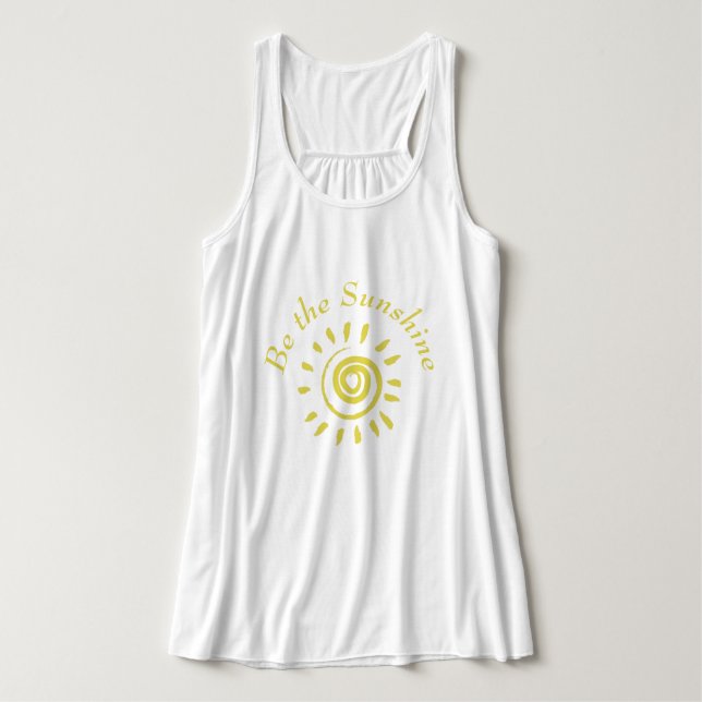 Camiseta Con Tirantes Cita Inspiradora de Sun Be the Sunshine (Diseño del anverso)