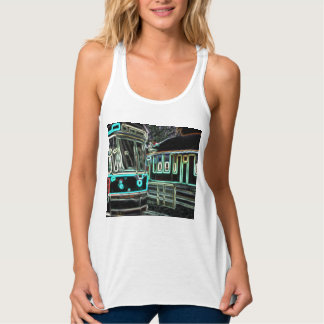 Camiseta Con Tirantes CLRV Neon en el trasero del humedal de las mujeres