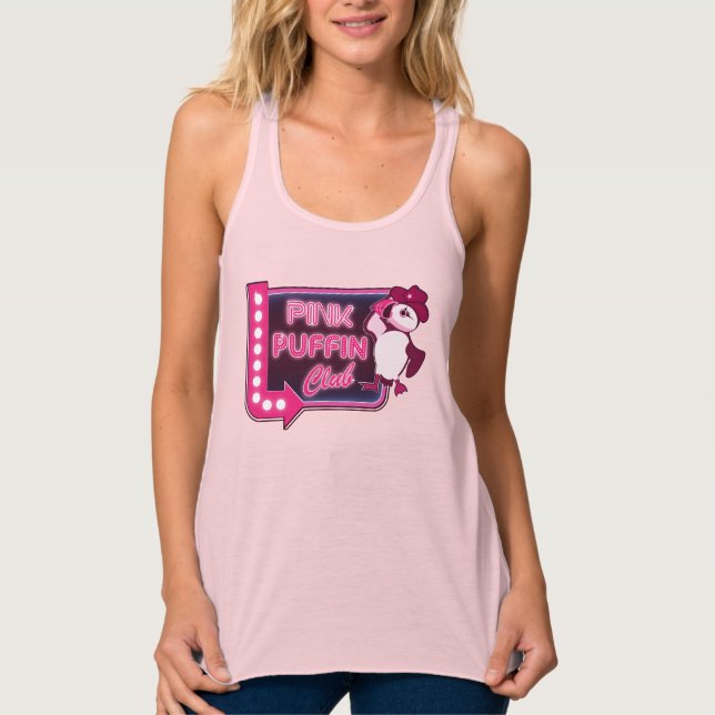 Camiseta Con Tirantes Club Pink Puffin (Anverso)
