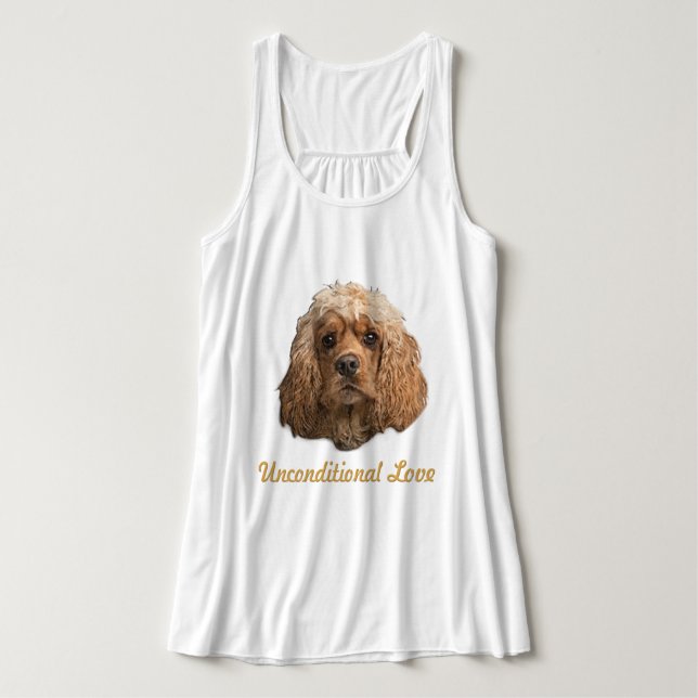 Camiseta Con Tirantes cocker Spaniels (Diseño del anverso)