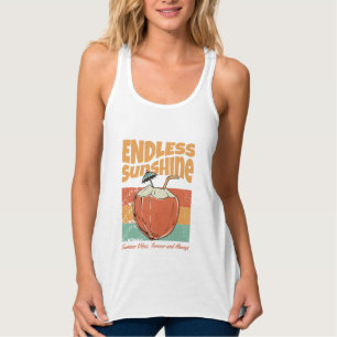 Camiseta Con Tirantes Cocotero de sol sin fin playa retro