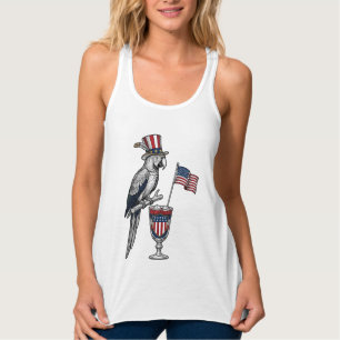 Camiseta Con Tirantes Cóctel de loro patriótico diseño vectorial vintage